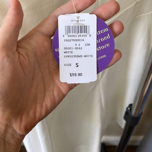 NWT WINDSOR ONE SLEEVE MINI BODYCON DRESS WITH TRAIN - Picture 5 of 9